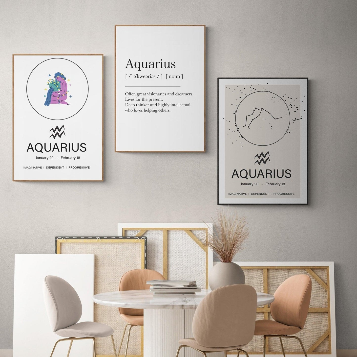 Aquarius Definition Prints - 98typeszodiac