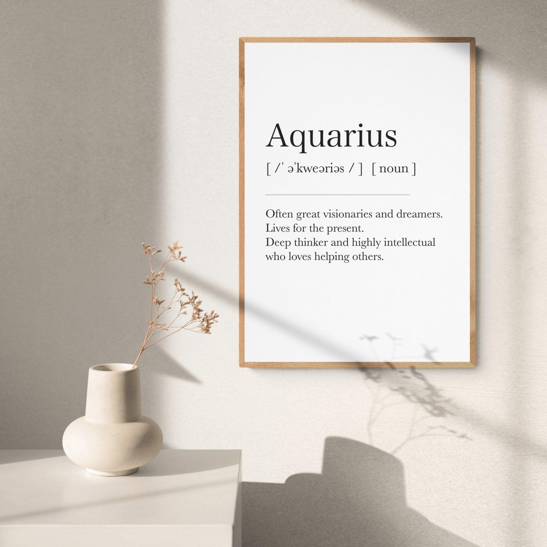 Aquarius Definition Prints - 98typeszodiac