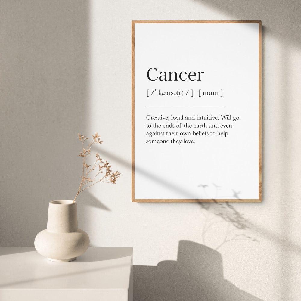 Cancer Definition Prints - 98typeszodiac