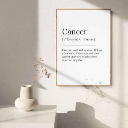 Cancer Definition Prints - 98typeszodiac