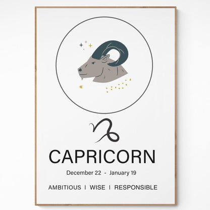 Capricorn Sign Prints - 98typeszodiac
