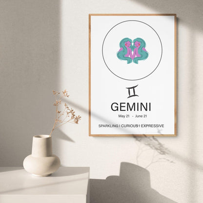 Gemini Sign Prints - 98typeszodiac