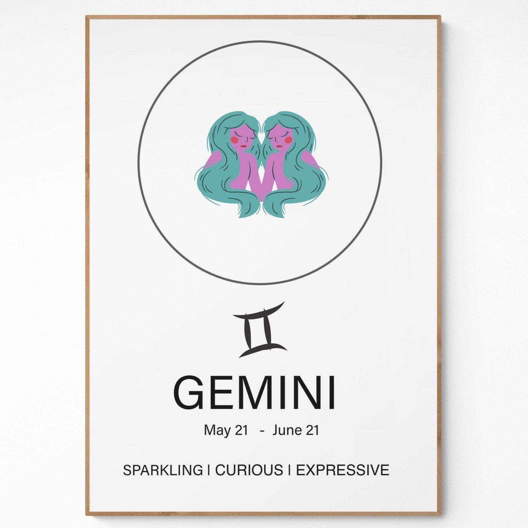 Gemini Sign Prints - 98typeszodiac