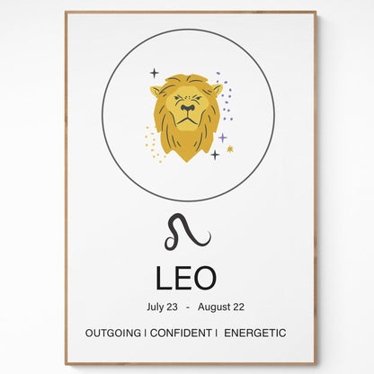 Leo Sign Prints - 98typeszodiac