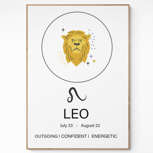 Leo Sign Prints - 98typeszodiac